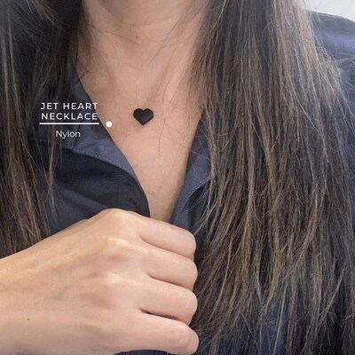 Jet discount stone necklace